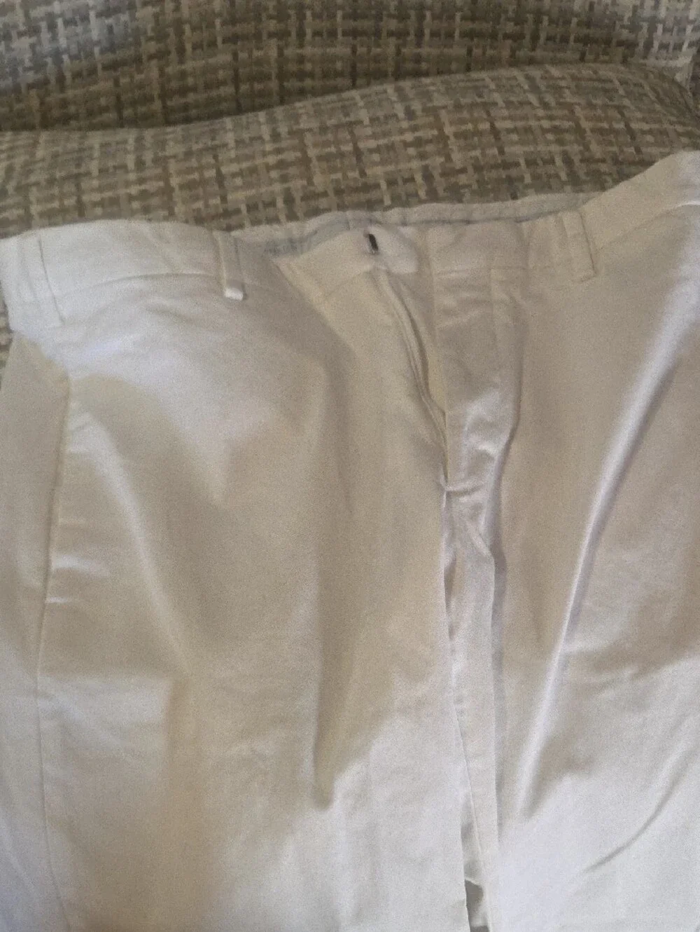 Belstaff White Cotton Pants with Subtle Branding
